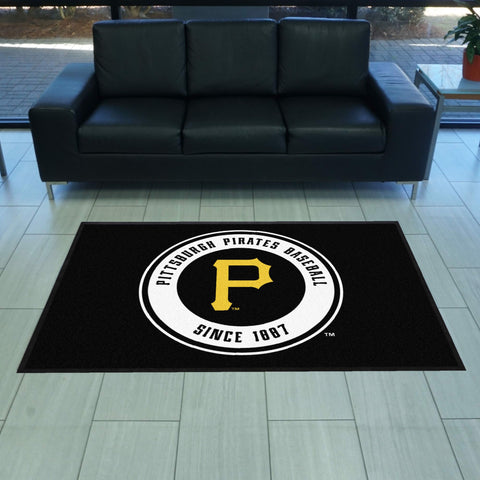 Pittsburgh Pirates 4X6 High-Traffic Mat with Durable Rubber Backing
