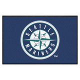 Seattle Mariners 4X6 High-Traffic Mat with Durable Rubber Backing