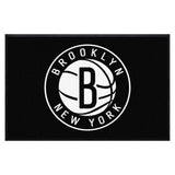 Brooklyn Nets 4X6 High-Traffic Mat with Durable Rubber Backing