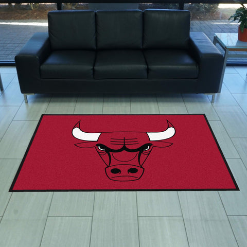 Chicago Bulls 4X6 High-Traffic Mat with Rubber Backing