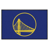 Golden State Warriors 4X6 High-Traffic Mat with Rubber Backing