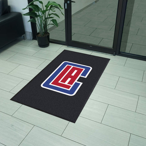 Los Angeles Clippers 3X5 High-Traffic Mat with Durable Rubber Backing