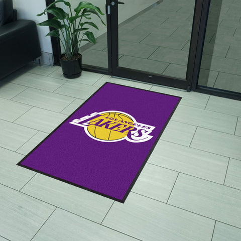 Los Angeles Lakers 3X5 High-Traffic Mat with Rubber Backing