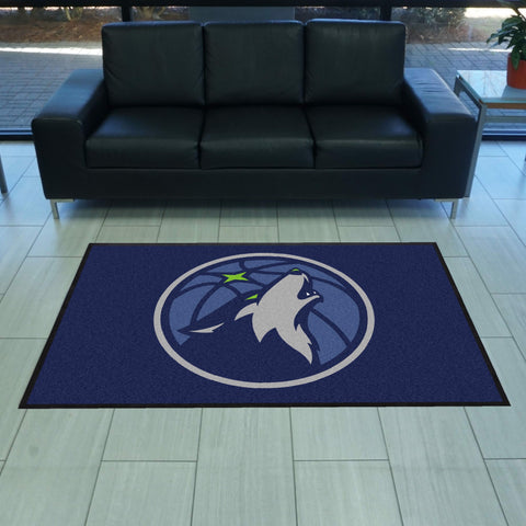 Minnesota Timberwolves 4X6 High-Traffic Mat with Durable Rubber Backing