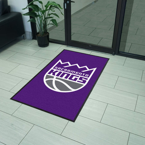 Sacramento Kings 3X5 High-Traffic Mat with Rubber Backing