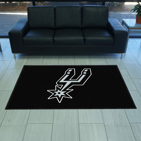 San Antonio Spurs 4X6 High-Traffic Mat with Rubber Backing