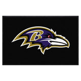 Baltimore Ravens 4X6 High-Traffic Mat with Durable Rubber Backing