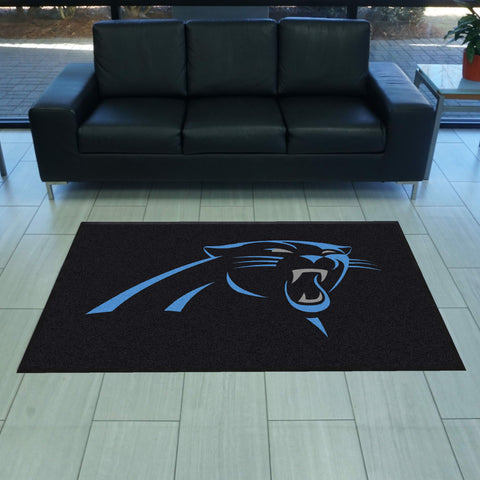 Carolina Panthers 4X6 High-Traffic Mat with Durable Rubber Backing