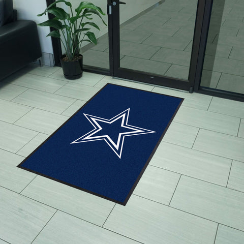 Dallas Cowboys 3X5 High-Traffic Mat with Durable Rubber Backing