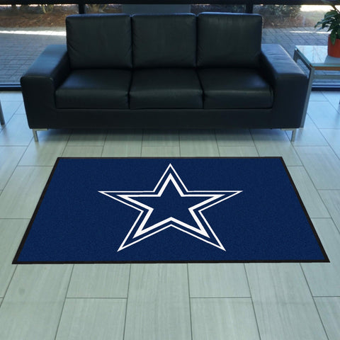 Dallas Cowboys 4X6 High-Traffic Mat with Durable Rubber Backing