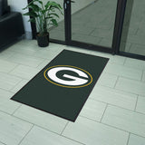 Green Bay Packers 3X5 High-Traffic Mat with Durable Rubber Backing