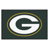 Green Bay Packers 4X6 High-Traffic Mat with Durable Rubber Backing