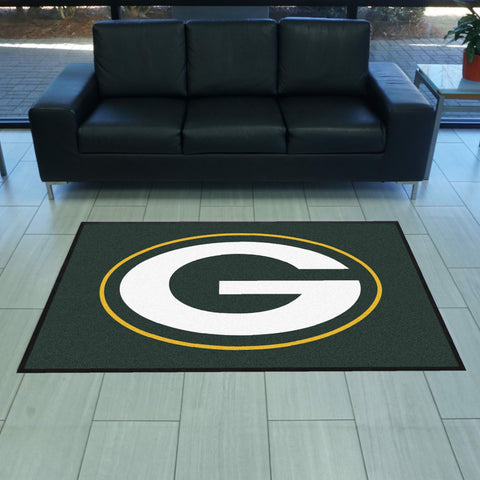 Green Bay Packers 4X6 High-Traffic Mat with Durable Rubber Backing