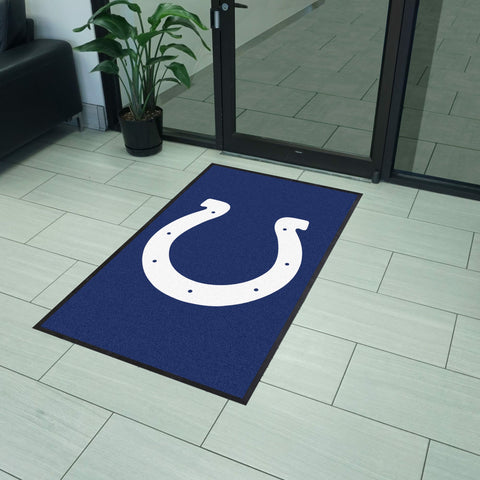 Indianapolis Colts 3X5 High-Traffic Mat with Durable Rubber Backing