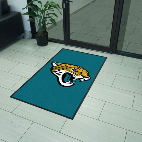 Jacksonville Jaguars 3X5 High-Traffic Mat with Durable Rubber Backing