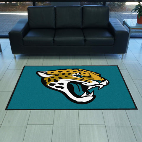 Jacksonville Jaguars 4X6 High-Traffic Mat with Durable Rubber Backing