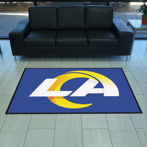 Los Angeles Rams 4X6 High-Traffic Mat with Durable Rubber Backing