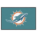 Miami Dolphins 4X6 High-Traffic Mat with Durable Rubber Backing