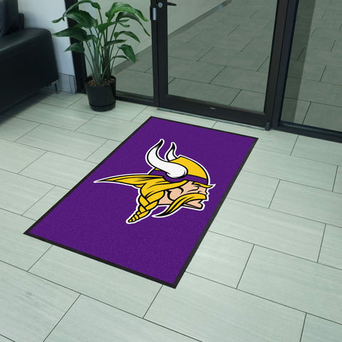 Minnesota Vikings 3X5 High-Traffic Mat with Durable Rubber Backing