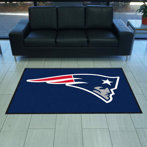 New England Patriots 4X6 High-Traffic Mat with Durable Rubber Backing