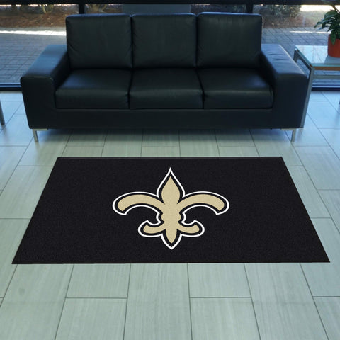 New Orleans Saints 4X6 High-Traffic Mat with Durable Rubber Backing