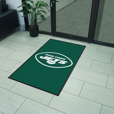 New York Jets 3X5 High-Traffic Mat with Durable Rubber Backing
