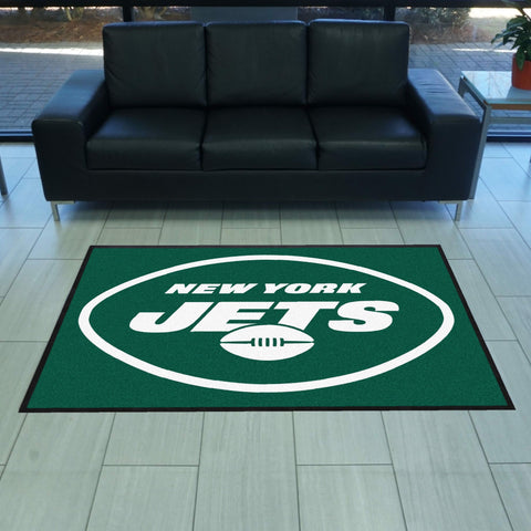New York Jets 4X6 High-Traffic Mat with Durable Rubber Backing