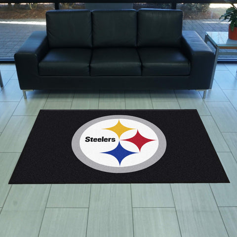 Pittsburgh Steelers 4X6 High-Traffic Mat with Durable Rubber Backing