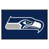 Seattle Seahawks 4X6 High-Traffic Mat with Durable Rubber Backing