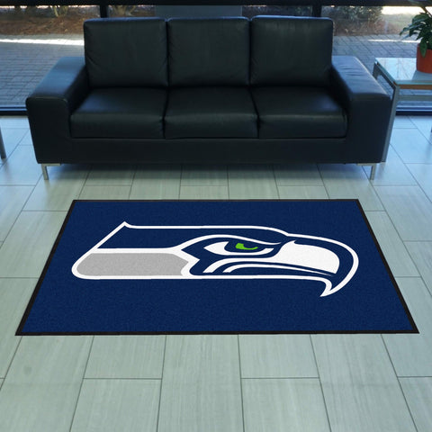 Seattle Seahawks 4X6 High-Traffic Mat with Durable Rubber Backing
