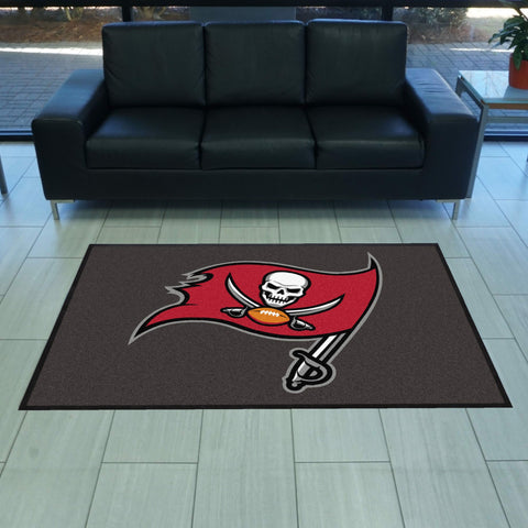 Tampa Bay Buccaneers 4X6 High-Traffic Mat with Durable Rubber Backing