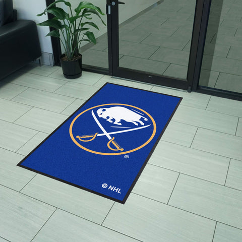 Buffalo Sabres 3X5 High-Traffic Mat with Durable Rubber Backing