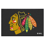 Chicago Blackhawks 4X6 High-Traffic Mat with Durable Rubber Backing