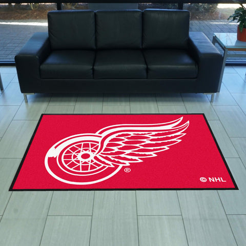 Detroit Red Wings 4X6 High-Traffic Mat with Durable Rubber Backing