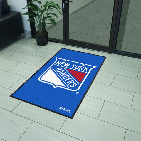 New York Rangers 3X5 High-Traffic Mat with Durable Rubber Backing