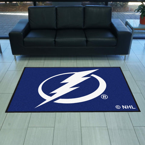 Tampa Bay Lightning 4X6 High-Traffic Mat with Durable Rubber Backing