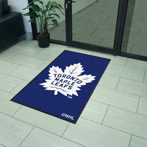 Toronto Maple Leafs 3X5 High-Traffic Mat with Durable Rubber Backing