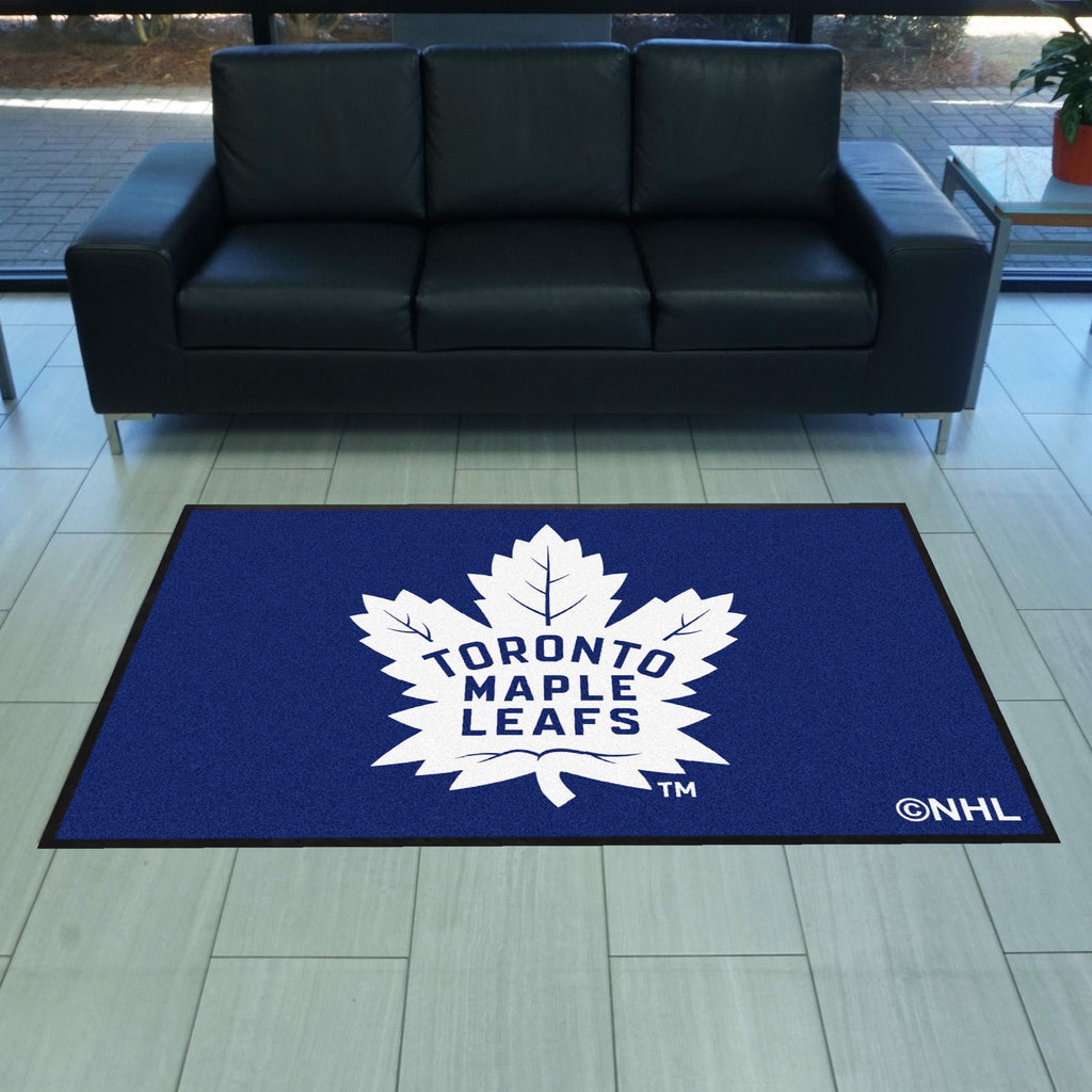 Toronto Maple Leafs 4X6 High-Traffic Mat with Durable Rubber Backing