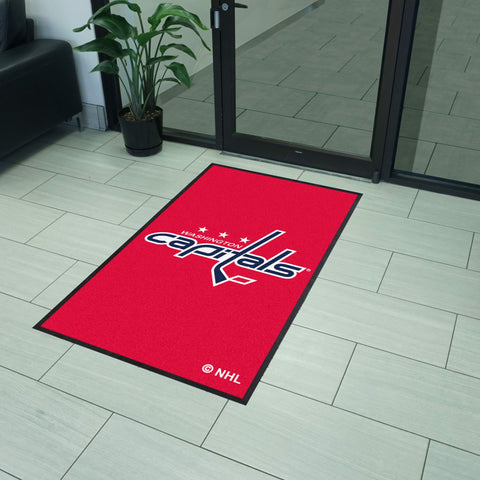 Washington Capitals 3X5 High-Traffic Mat with Durable Rubber Backing
