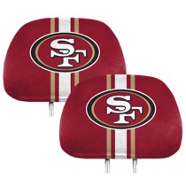 San Francisco 49ers Printed Head Rest Cover Set - 2 Pieces
