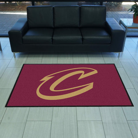Cleveland Cavaliers 4X6 High-Traffic Mat with Rubber Backing - Landscape Orientation