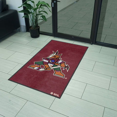 Arizona Coyotes 3X5 High-Traffic Mat with Rubber Backing