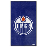 Edmonton Oilers 3X5 Logo Mat with Rubber Backing