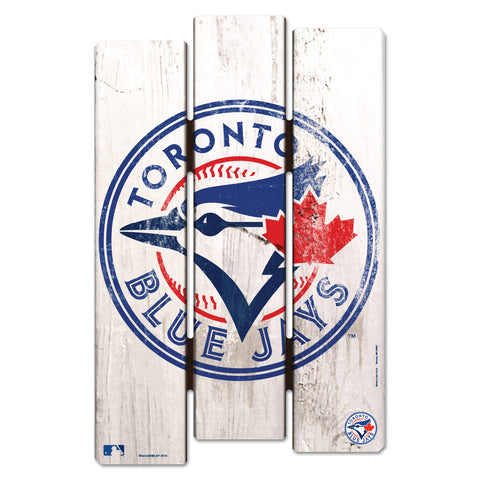 Toronto Blue Jays Sign 11x17 Wood Fence Style White