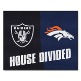 NFL House Divided - Broncos / Raiders Mat 33.75"x42.5"