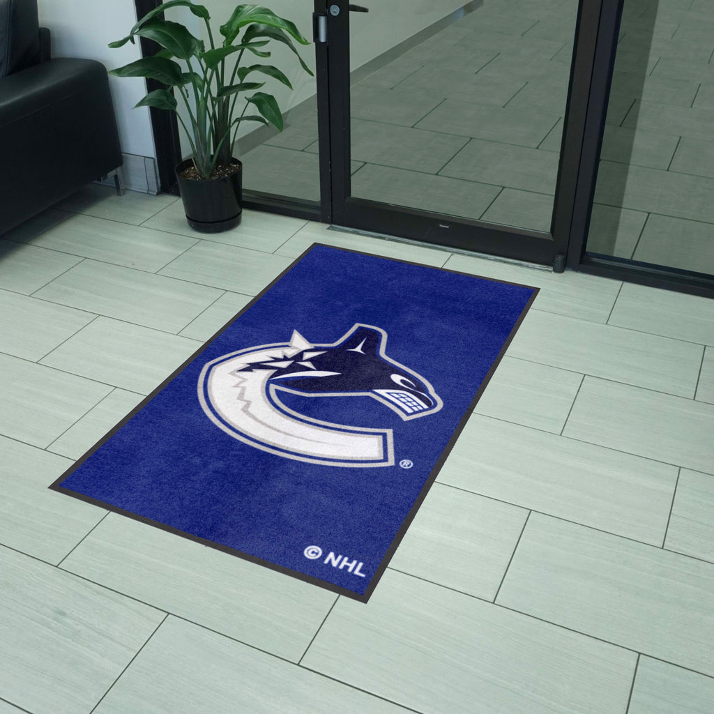 Vancouver Canucks 3X5 High-Traffic Mat with Durable Rubber Backing