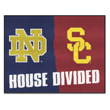 House Divided - Notre Dame / USC Mat 33.75"x42.5"