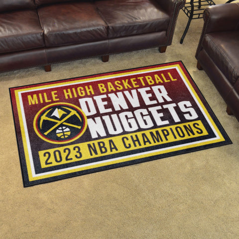 Denver Nuggets 2023 NBA Finals Champions 4ft. x 6ft. Plush Area Rug