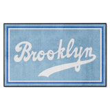 Brooklyn Dodgers 4ft. x 6ft. Plush Area Rug 1944 Retro Logo