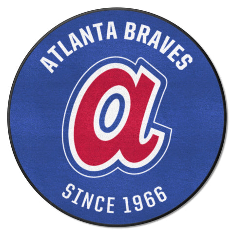Atlanta Braves Roundel Rug - 27in. Diameter 1974 Retro Logo